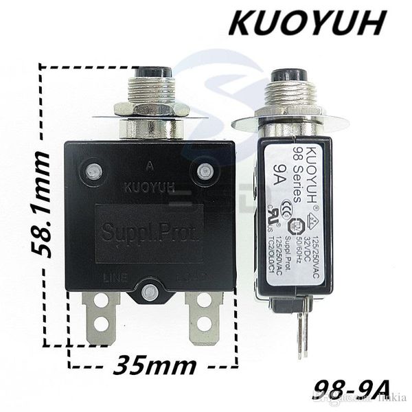 

taiwan kuoyuh 98 series-9a overcurrent protector overload switch