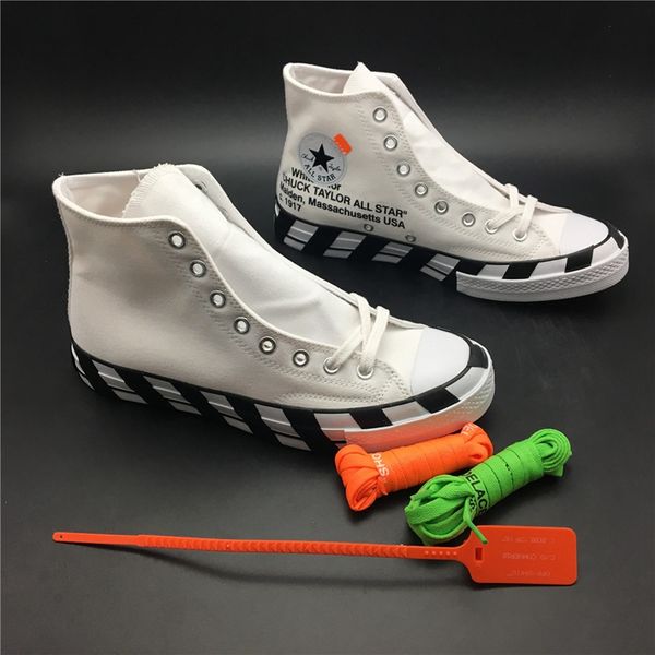 

2019 zebra-stripe 2.0 OFF Chuck 70 black Bold Orange-Black SHOELACES Taylor 1970S Canvas Men Women Shoes Fashion plimsolls 163892C OG Box