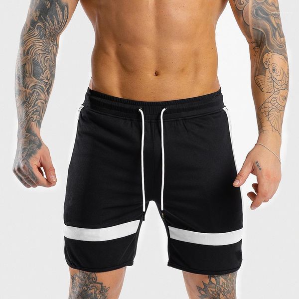 

casual loose half knee shorts mens designer fitness shorts summer male sports gym running work out, White;black