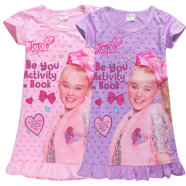 

jojo siwa clothes summer 4-12t kids girls jojo siwa printed dresses princess dresses for kids designer clothes girls dhl ss319, Red;yellow