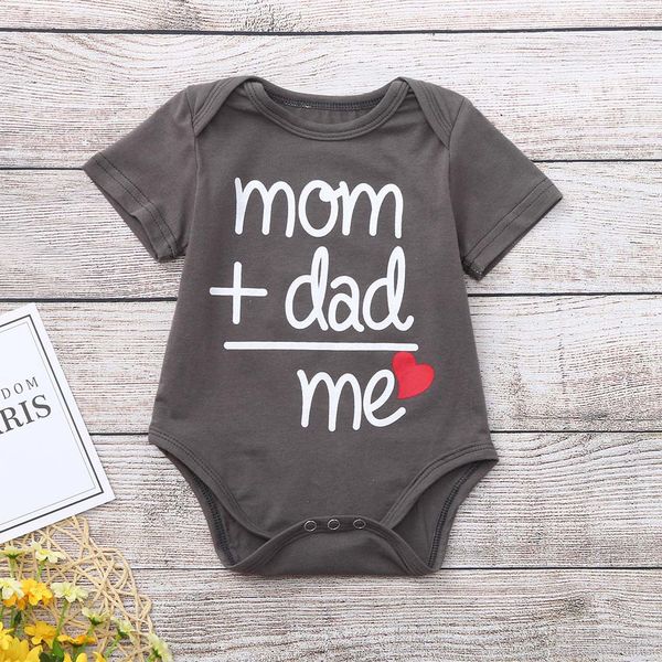 

toddler newborn baby girls boys letter printed bodysuit romper clothes baby girl boy newborn, White