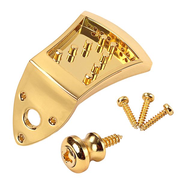 

zinc alloy triangle 8 strings mandolin tailpiece w/screws strap button parts