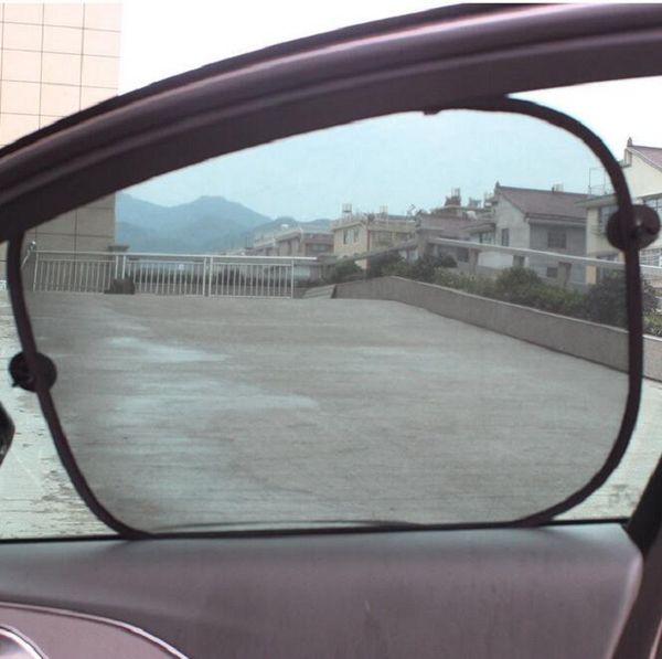 

2pcs/set black car window sunshade mesh curtain visor shield cover side windshield interior product with sucker foldable