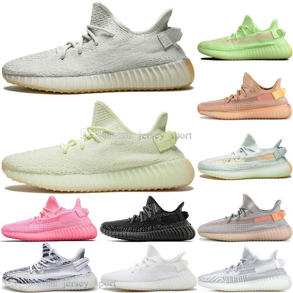 

kanye west clay v2 static reflective gid glow in the dark mens running shoes hyperspace true form women sport designer sneakers eur36-48, White;red