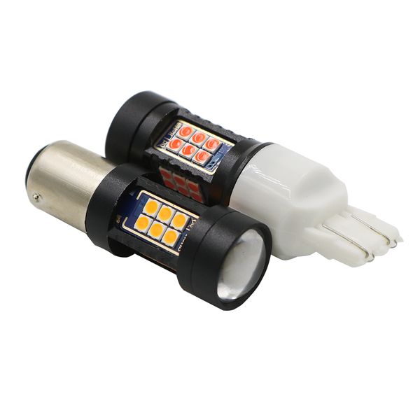 

4pcs ba15s 1157 p21/5w bay15d t20 w21/5w 7440 3030 led motor brake light reverse lamp car turn signal bulb amber/red dc12v