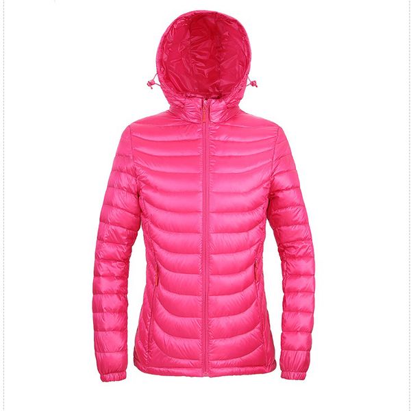 

n f -t506-whiteiswhite women warm down jacket ladies outdoor sport casual down coats female hooded slim outfit coat, Black