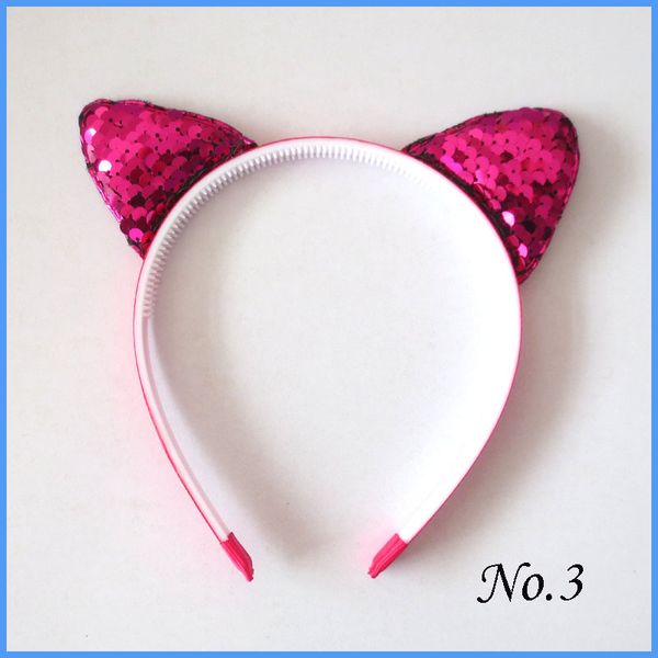 

blessing girl diy popular flash headband cat ear crown spangle baby wholesale, Slivery;white