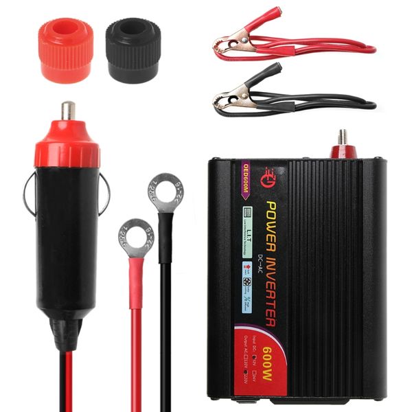 

600w power inverter dc 12v to 220v ac cars inverter with car adapter & usb port