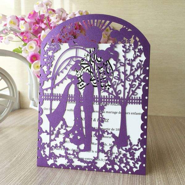 

35pcs 12.6*17.9cm wedding invitation cards ,exquiste bridal shower rsvp cards kit with laser cut ,valentine's day marry supplies invita, Black