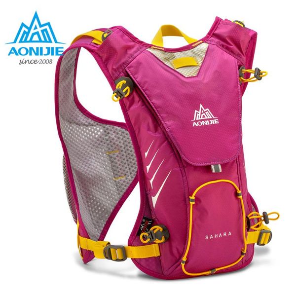 

aonijie hydration pack backpack rucksack bag vest harness water bladder hiking camping running marathon race sports 8l rose e902