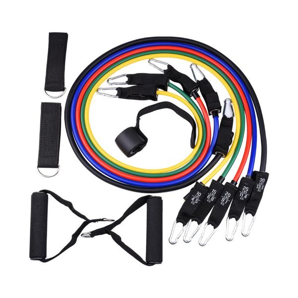 

resistance bands 11pcs/set pull rope fitness exercises latex tubes pedal excerciser body muscle training workout yoga equipment