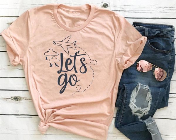 

lets go t-shirt adventure awaits tee cute funny graphic women fashion grunge tumblr aesthetic tees slogan casual vintage art top, White