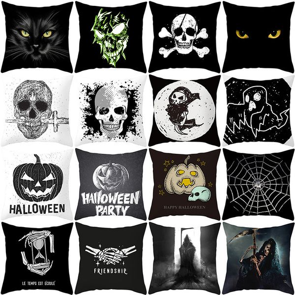 

halloween ghost skeleton наволочки halloween horror диван подушка обложка паутина декоративные бросьте сиденья наволочки автомобилей подушка