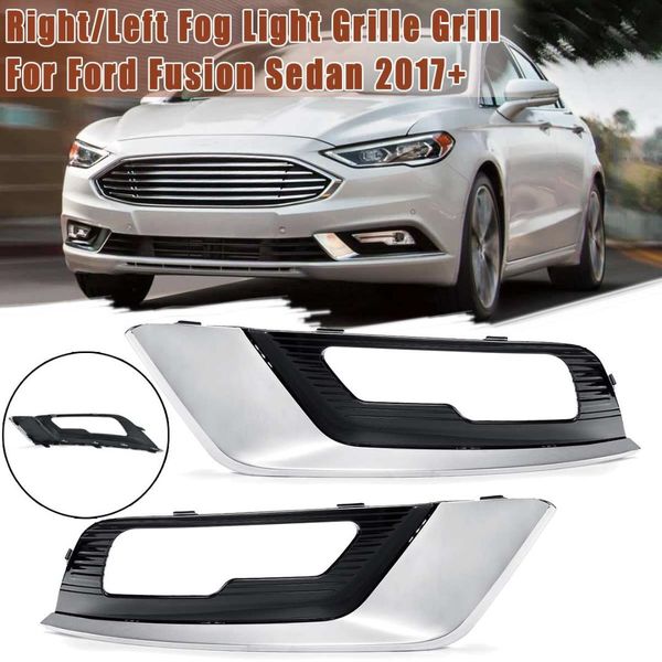 

right/left lower fog light grille grill cover for fusion sedan 2017 2018 2019 + fog light foglamp cover car accessories