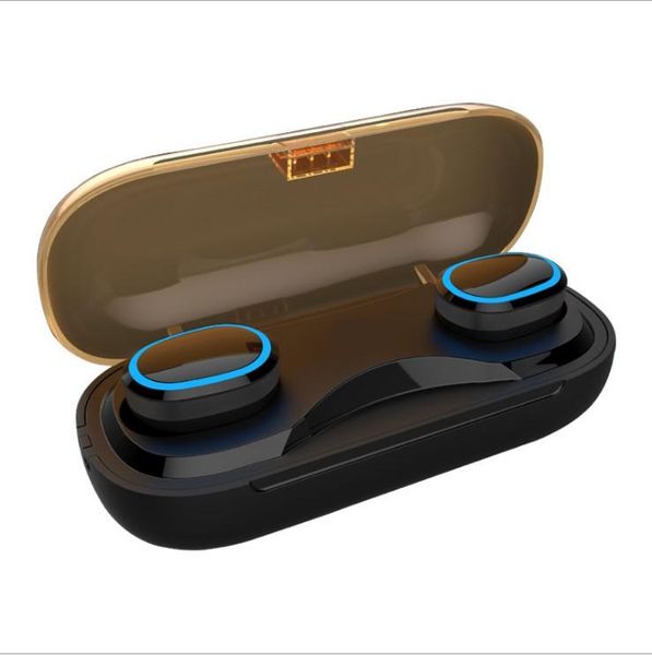 

ell t16 wireless bluetooth v5.0 earphones ipx7 waterproof stereo headphones auto pairing mini earbuds with charger case retail packaging