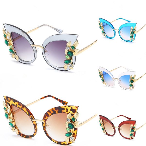 

dsgn co. elegant cat eye fashion women sunglasses rimless sun glasses for woman 7 color uv400 #343721, White;black