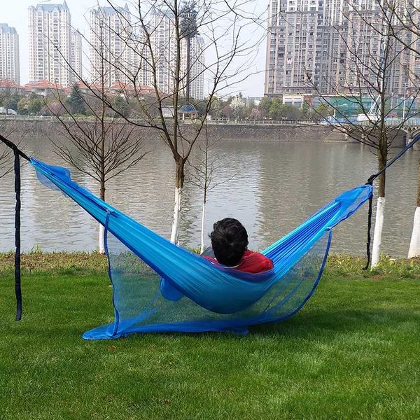 

2020 quick-opening mosquito net hammock portable travel camping hanging hammock for child swinging single safety chair