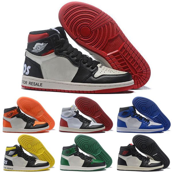

1 og high retro basketball shoes black toe storm blue banned space flight
