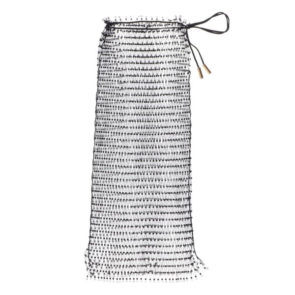 

women ladies elegant crystal mesh bikini cover up adjustable swimsuit, White;black