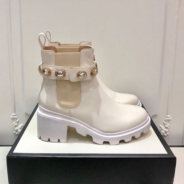 

fashion luxury women shoes high heels martin boots real leather and heavy-duty soles with high ladies ankle boots casual training shoes, Black