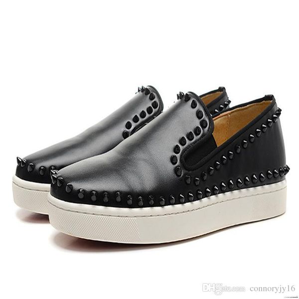 

men women black sand net with spikes high lace up red bottom fashion sneakers, brand comfortable casual shoes