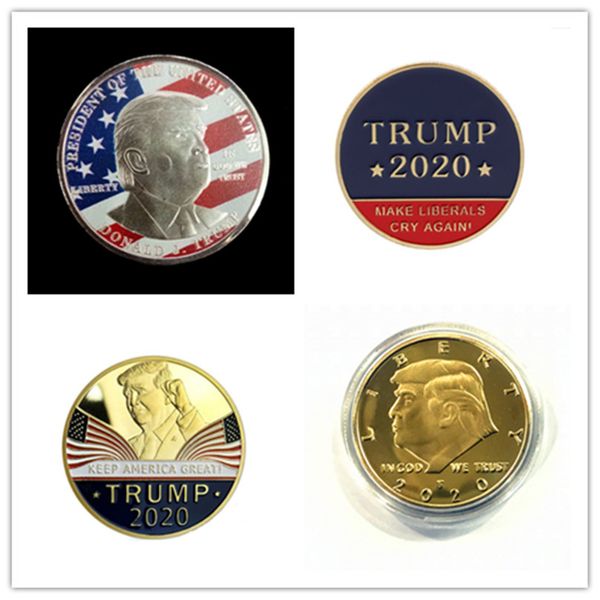 

2020 donald trump souvenir coin dollar make america great again metal coins figure crafts usa general election goods product sales e3409