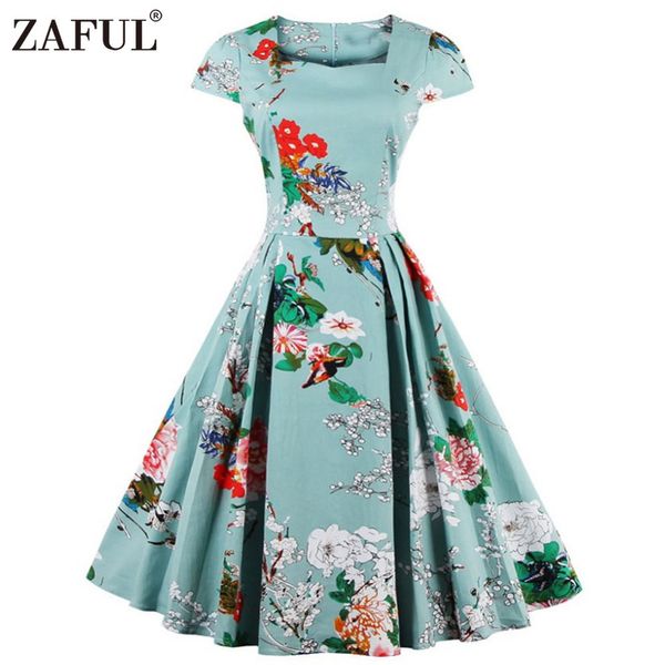 

zaful women plus size clothing audrey hepburn 50s vintage flower print robe feminino ball gown party retro dress vestidos, White;black