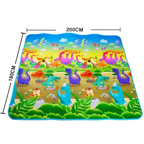 

baby play mat 0.5cm thick crawling mat double surface baby carpet rug animal car+dinosaur developing mat for children game pad