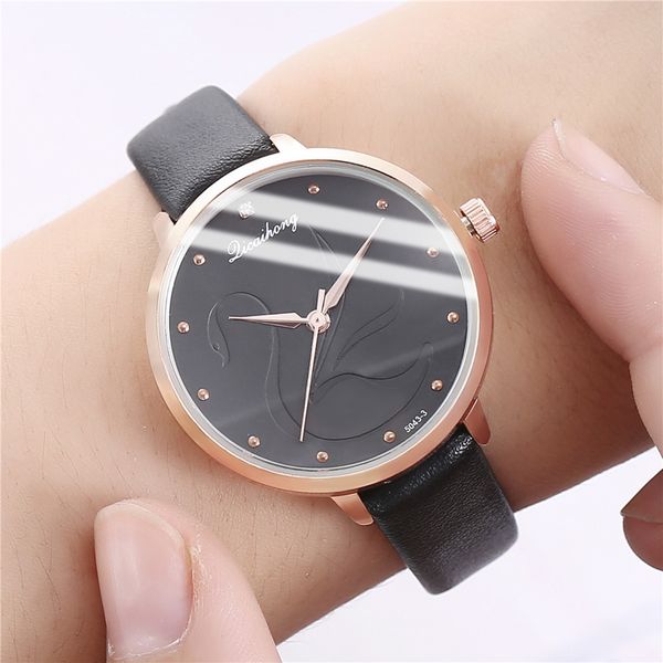 

new fashion women leather silver gold dress watch unique simple watches casual quartz wristwatches clock 533, Slivery;brown