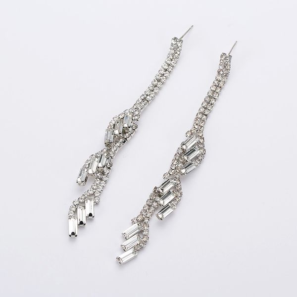 

earrings long a diamond earrings silver earring, Golden