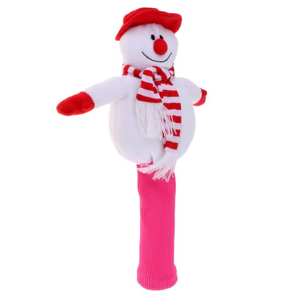 

творческий розовый снеговика golf head covers 460cc драйвер вуд клубы headcovers наборы ткань плюша