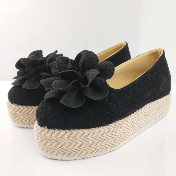 

2020 spring women flats shoes platform sneakers slip on flats leather suede ladies loafers moccasins casual shoes dropship 35~43, Black