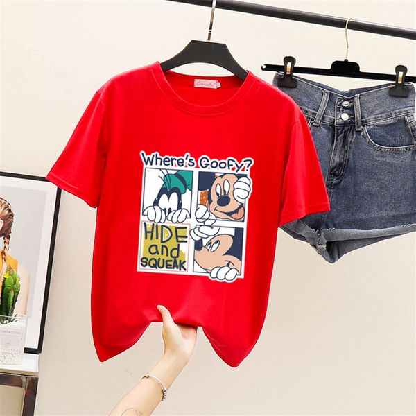 

hong kong style chic couple short-sleeved t-shirt female 2020 summer casual all-match loose handsome ins women's fashion, White