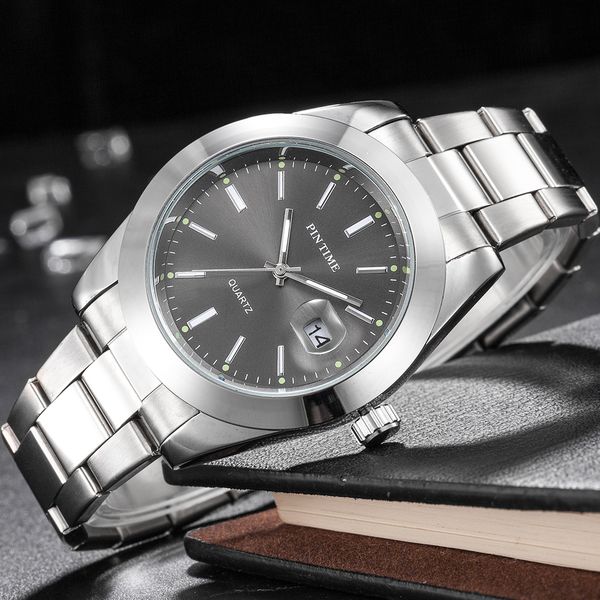 

мода мужские часы топ кварцевые часы мужчины повседневная золото сталь водонепроницаемый спортивные часы relogio masculino montre homme, Slivery;brown