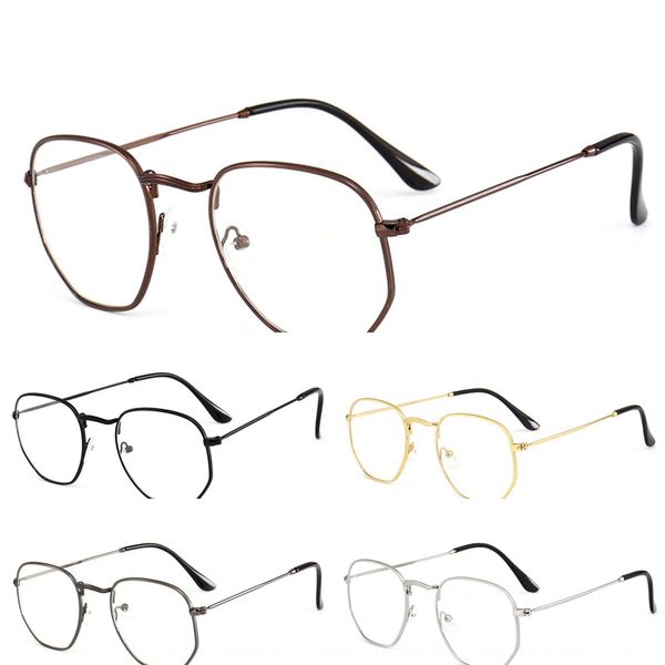 

2019 fashionable decorative myopia for men and women can be matched with myopia frame glasses academic style plain glasses, Silver