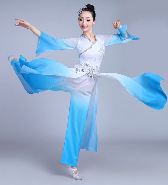 

the new classical dance costumes female chinese wind elegant modern dance costume umbrella sleeves adult, Black;red