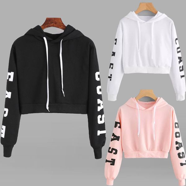 

hoodies sweatshirts women letters long sleeve female hoodie fashion casual sweatshirt moletom feminino, Black
