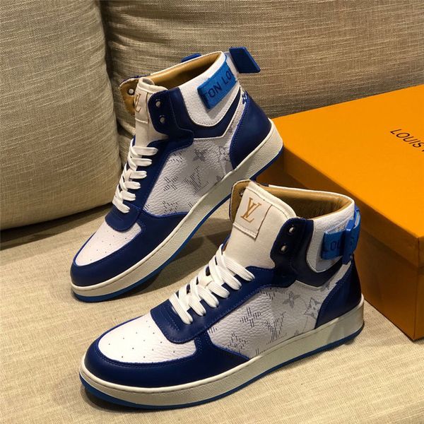 

20ss 2018 new luxury high mens casual shoes flats autumn hip hop male footwear high men sneaker pu leather shoes, Black