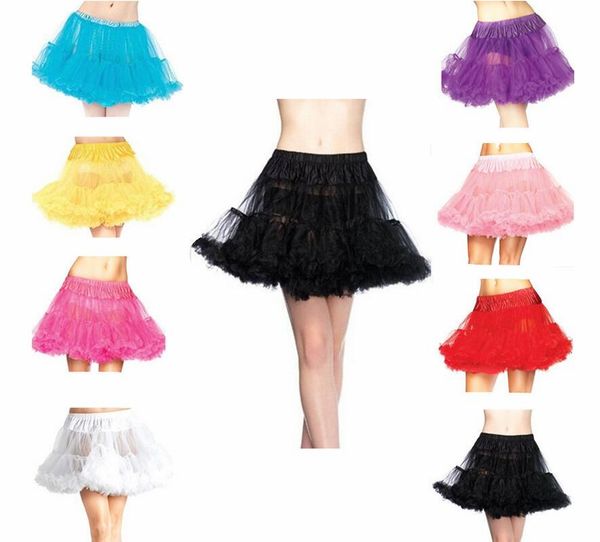 

продажа красочные радуга тюль рюшами puffy лолита бальное платье юбки для женщин девушка эластичный пояс мода леди танцуют юбки, White