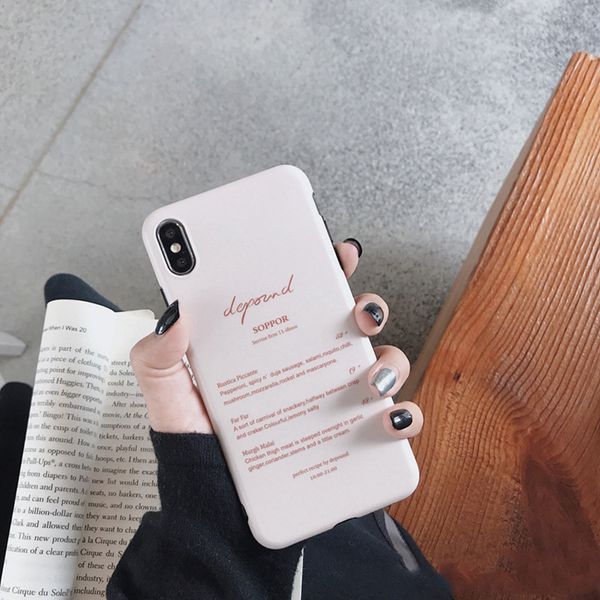 

good fashion letter print phone case for iphone xs max xr x case for iphone 6 6s 7 8 plus back cover retro soft imd cases matte capa