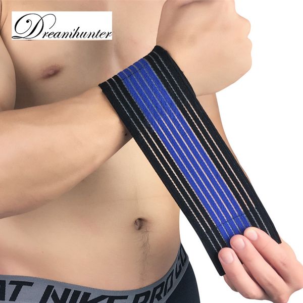 

1 pc fitness elastic bandage hand wrist strap wrap sport wristband support gym wristband protector carpal tunnel support, Black;red