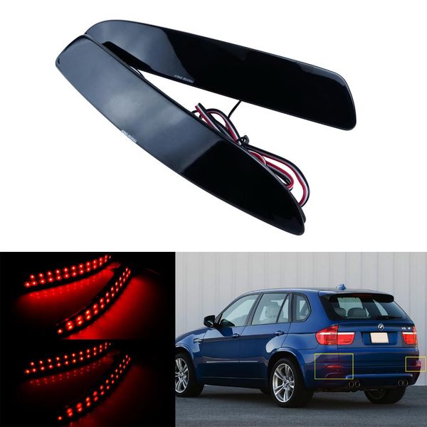

pair black smoked rear bumper reflector led tail light for e70 x5 2006-2013
