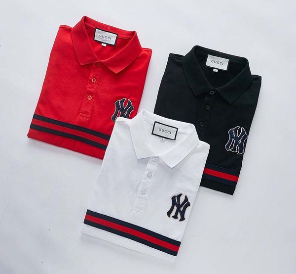 

summer short sleeve t-shirt letter printed half sleeve t-shirt round neck designer fashion brand men's cotton t-shirt h37, Black