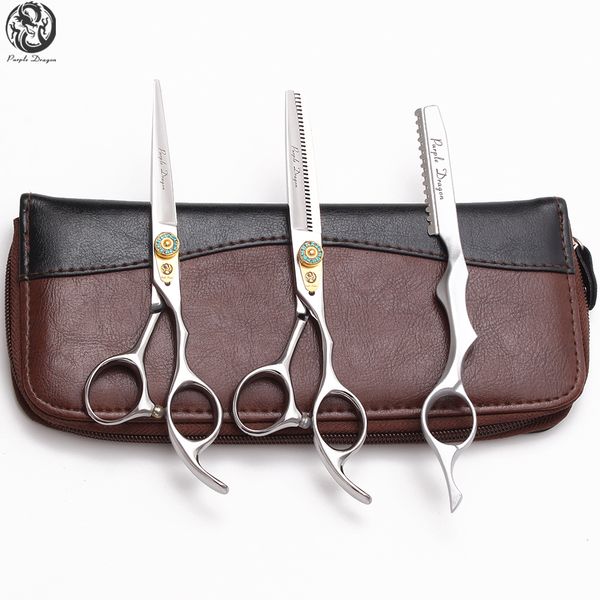 

z1115 6" suit jp titanium purple dragon barber makas cutting scissors thinning shears professional hairdressing shears salon hair sciss