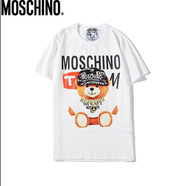 

2019 summer fashion designers men's shirt t-shirt letter embroidery t-shirt men's brand short-sleeved t-shirt women's shirt-0, White