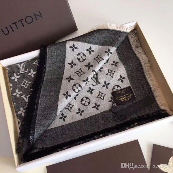 

роскошный шарф letter pattern женщины шарф шелк хлопка конструктора шарф шаль дамы теплые шарфы размер 140x140cm, Blue;gray