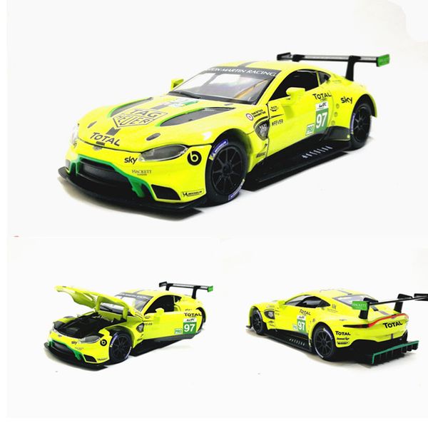 

1:32 шкала aston martin vantage gte le mans diecast металла игрушки модель оттяните звук свет гоночный автомобиль для обучения коллекция t20