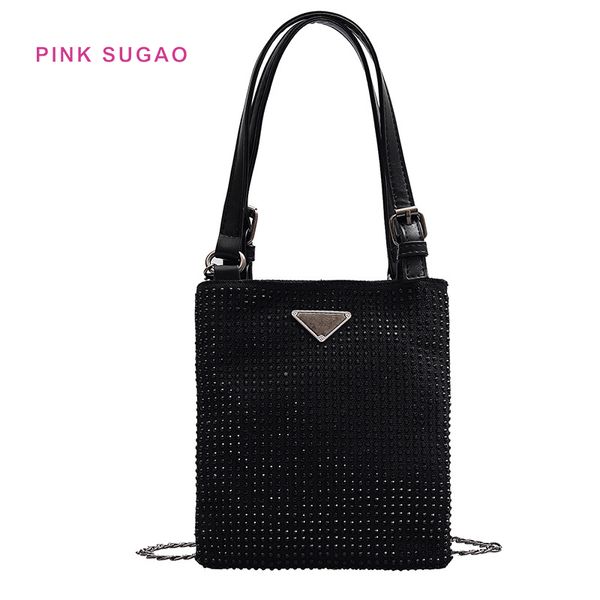 

Pink Sugao deisgner crossbody bag women handbag luxury purse small new fashion shoulder handbag hot sales chain bag waterproof diamond stamp