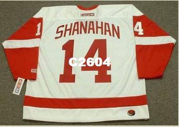 

mens #14 брендан шанахан детройт red wings 2002 ccm ретро домашний хоккей джерси или обычай любое имя или номер ретро джерси, Black;red