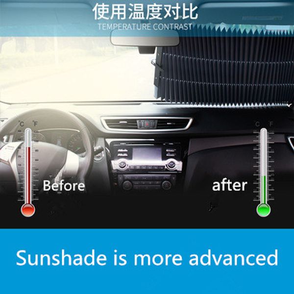

universal car retractable windshield sun shade auto sun shade cover for most car trucks suv uv protection front windows